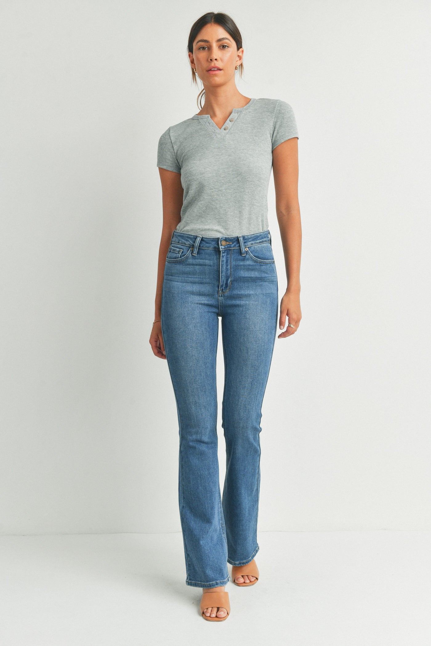 JBD High Rise Skinny Flare Medium Jeans