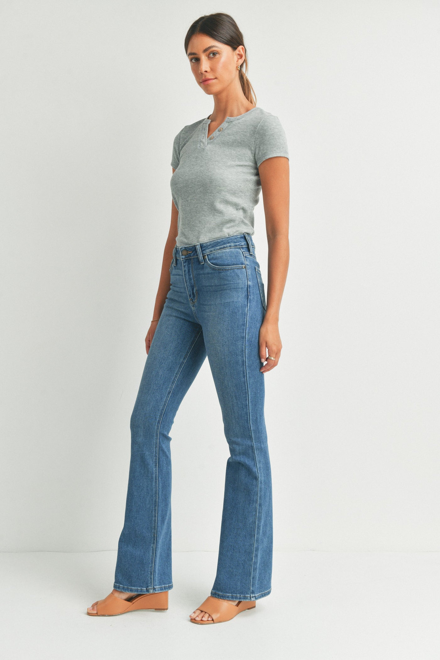 JBD High Rise Skinny Flare Medium Jeans