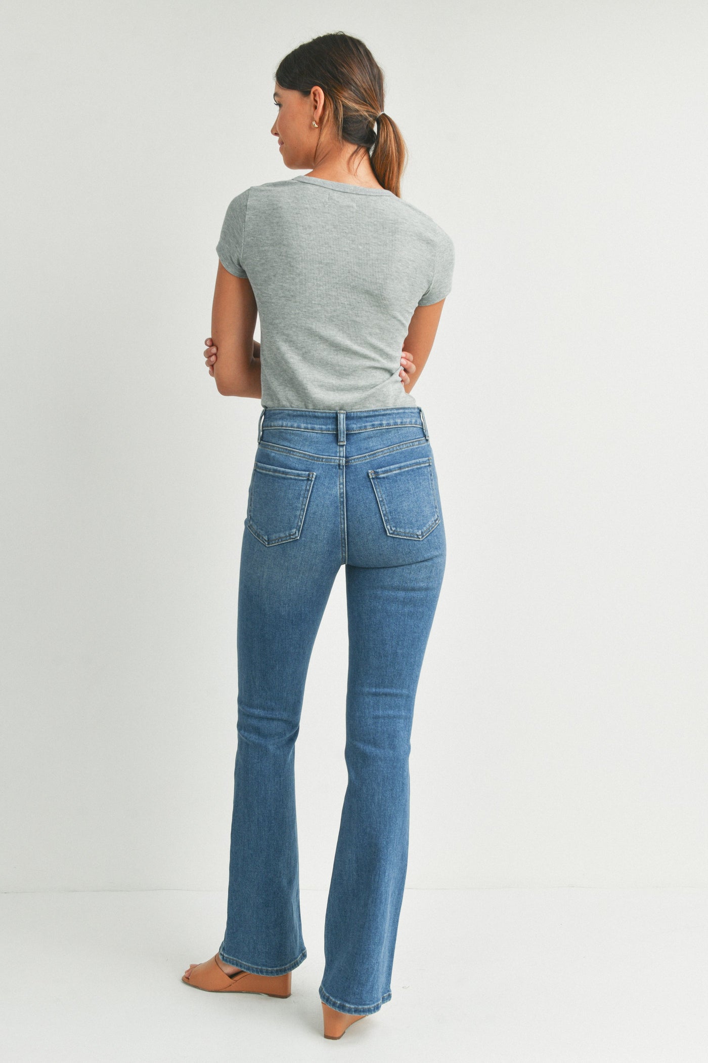 JBD High Rise Skinny Flare Medium Jeans