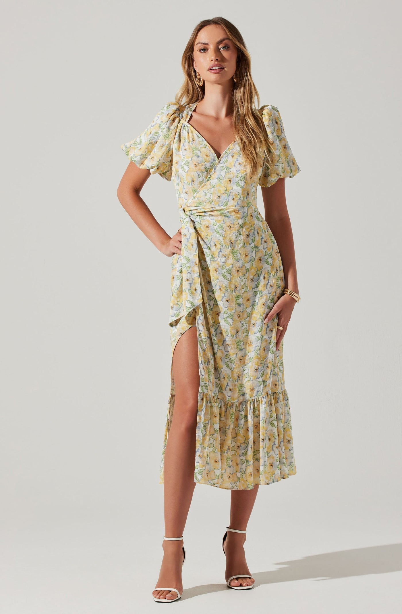 Modena Yellow Floral Dress