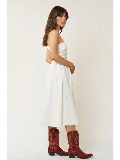 Joku White Tassel One Shoulder Dress