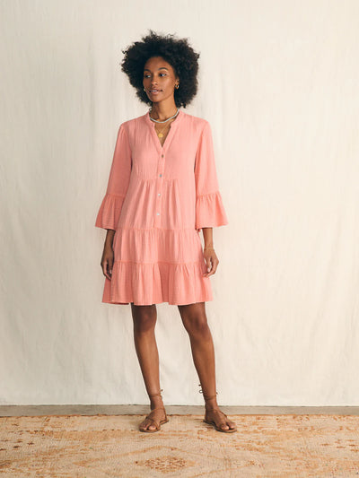 Dream Cotton Gauze Kasey Dress Coral