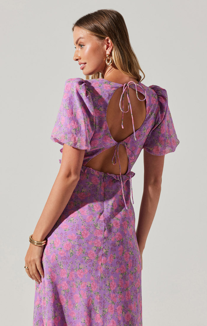 Esperanza Purple Pink Floral Dress