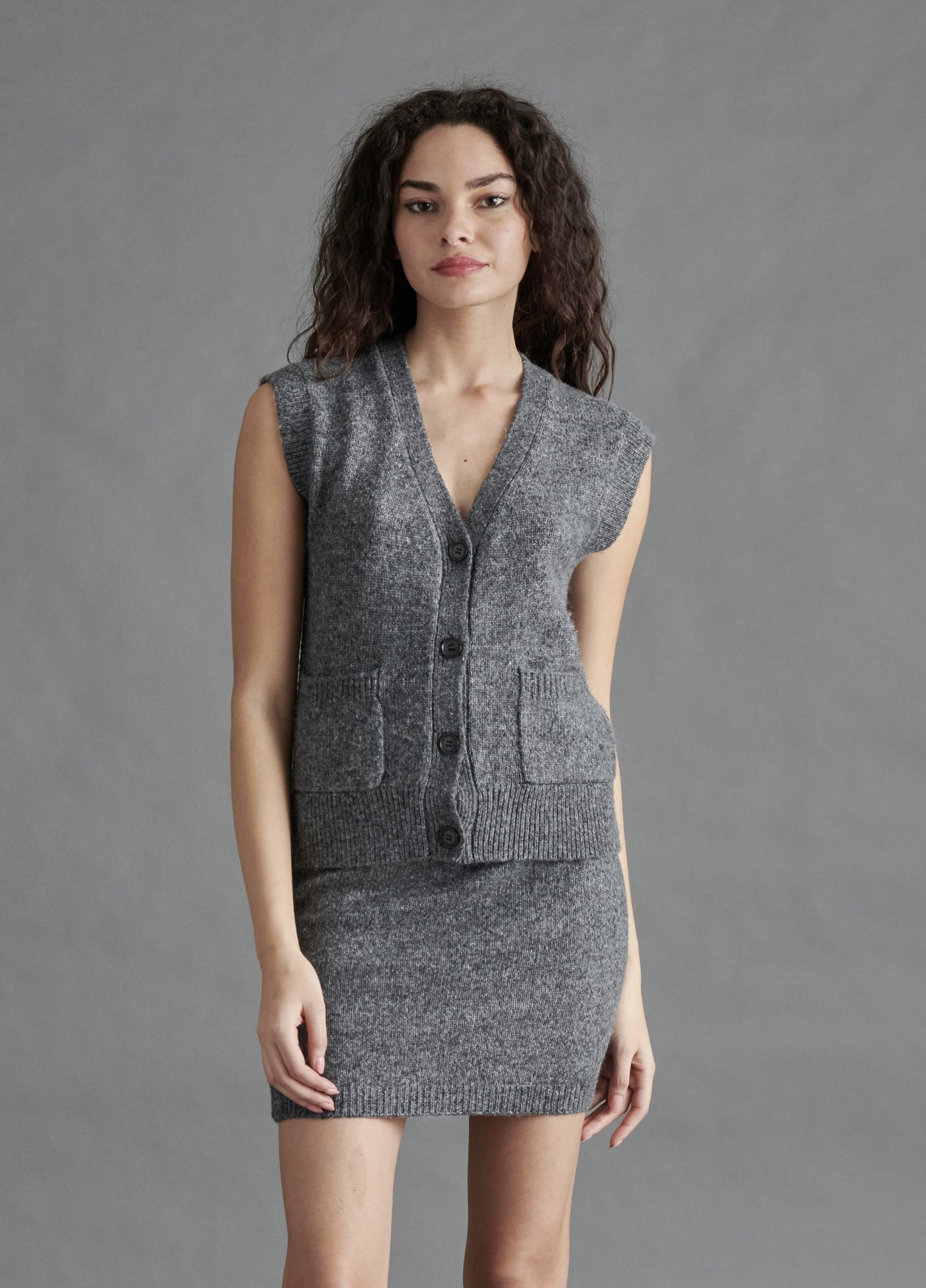 Grayson Sweater Vest Charcoal