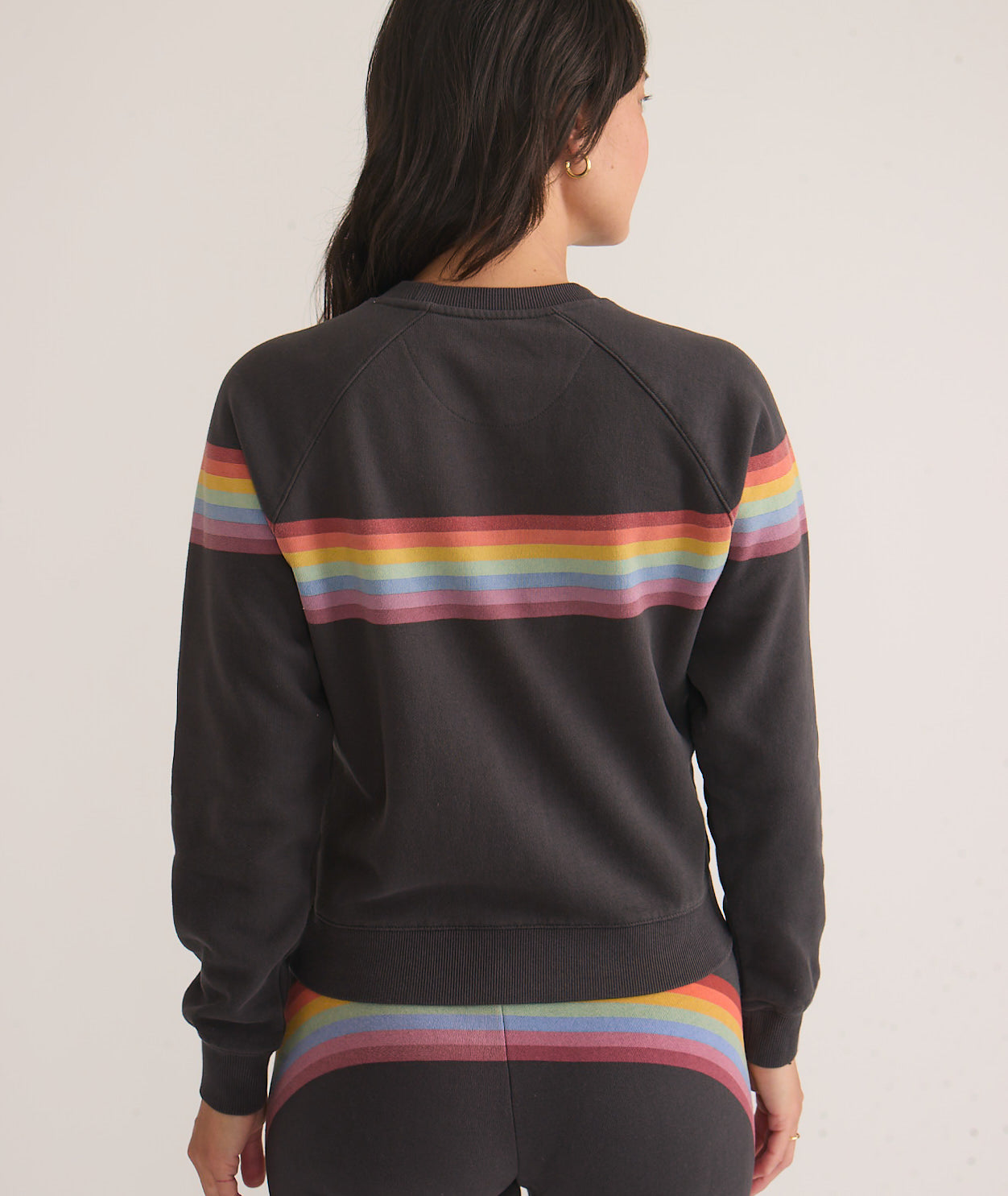 Anytime Black Stripe Sweatshirt