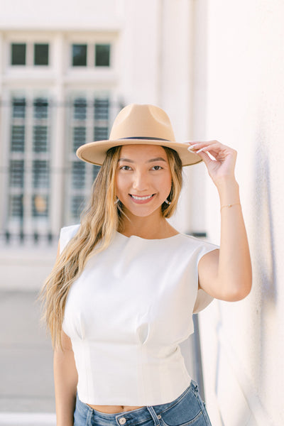 Shine Through Golden Tan Fedora Hat